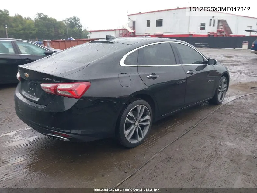 2021 Chevrolet Malibu Fwd Premier VIN: 1G1ZE5SX3MF047342 Lot: 40454768