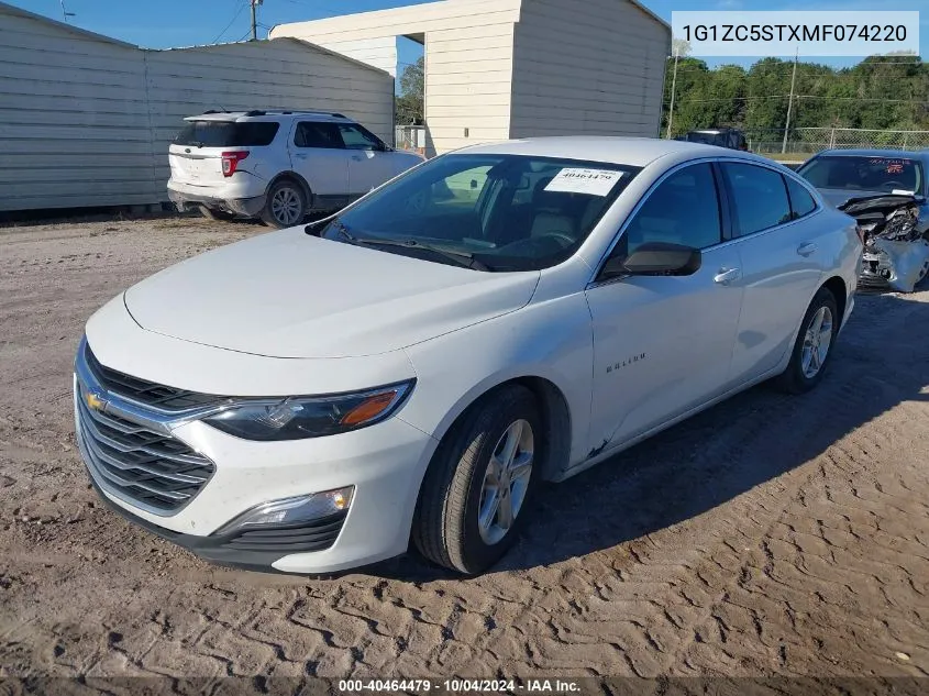 2021 Chevrolet Malibu Fwd 1Fl VIN: 1G1ZC5STXMF074220 Lot: 40464479