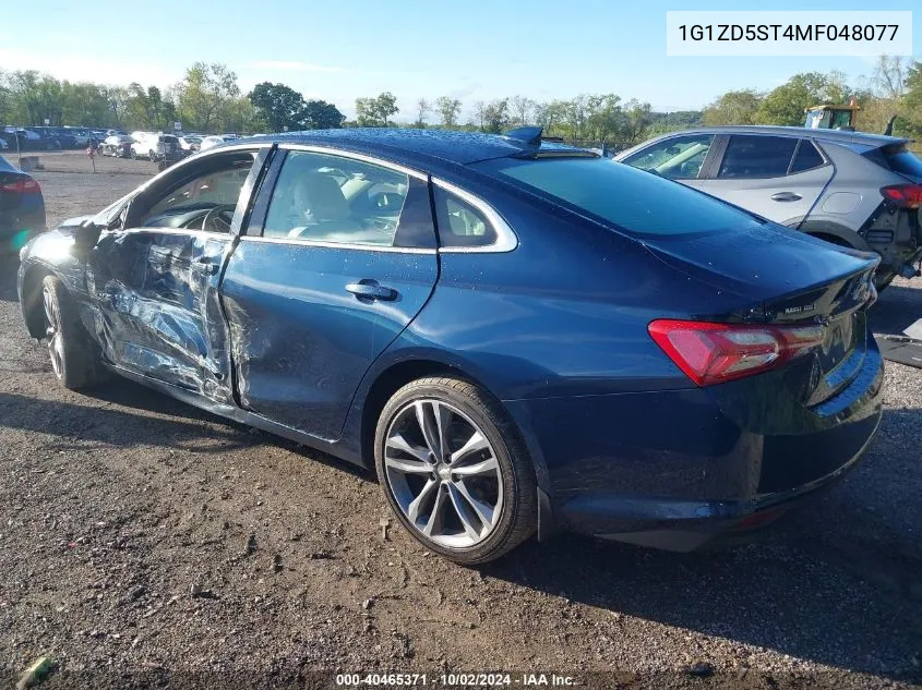 2021 Chevrolet Malibu Fwd Lt VIN: 1G1ZD5ST4MF048077 Lot: 40465371