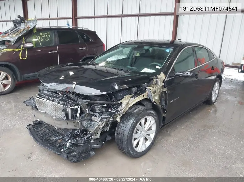 2021 Chevrolet Malibu Fwd Lt VIN: 1G1ZD5ST1MF074541 Lot: 40468726