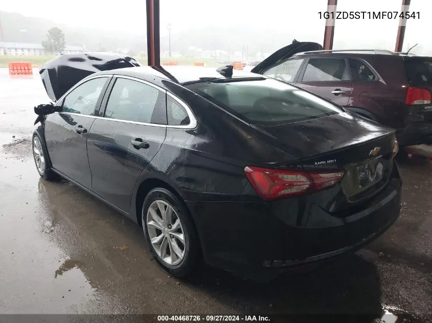 2021 Chevrolet Malibu Fwd Lt VIN: 1G1ZD5ST1MF074541 Lot: 40468726