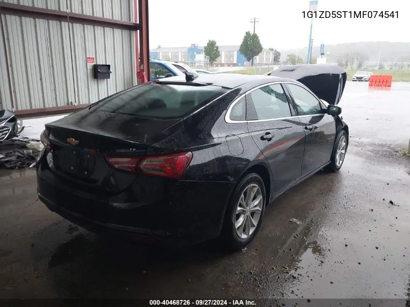 2021 Chevrolet Malibu Fwd Lt VIN: 1G1ZD5ST1MF074541 Lot: 40468726