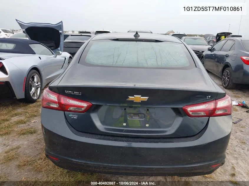 2021 Chevrolet Malibu Lt VIN: 1G1ZD5ST7MF010861 Lot: 40492887