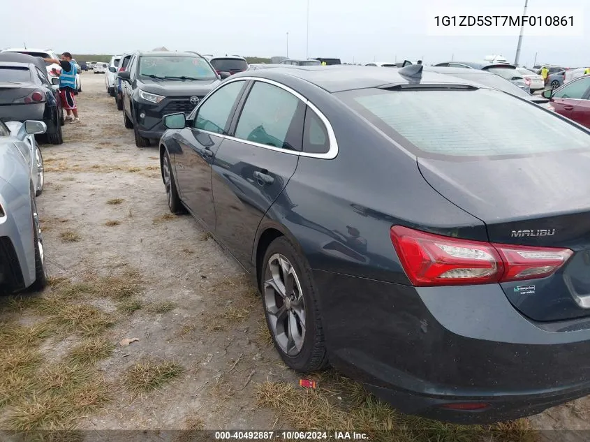 2021 Chevrolet Malibu Lt VIN: 1G1ZD5ST7MF010861 Lot: 40492887