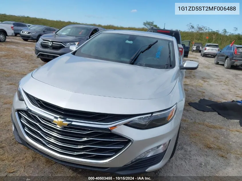 2021 Chevrolet Malibu Fwd Lt VIN: 1G1ZD5ST2MF006488 Lot: 40503455