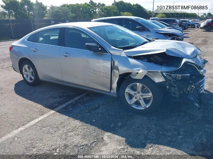 2021 Chevrolet Malibu Fwd Ls VIN: 1G1ZB5ST8MF086885 Lot: 40507146