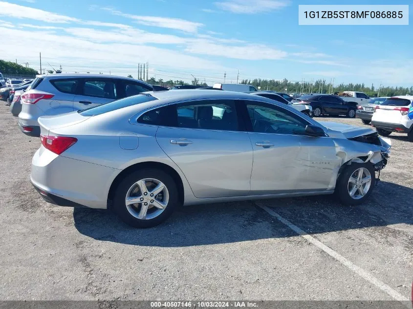 2021 Chevrolet Malibu Fwd Ls VIN: 1G1ZB5ST8MF086885 Lot: 40507146