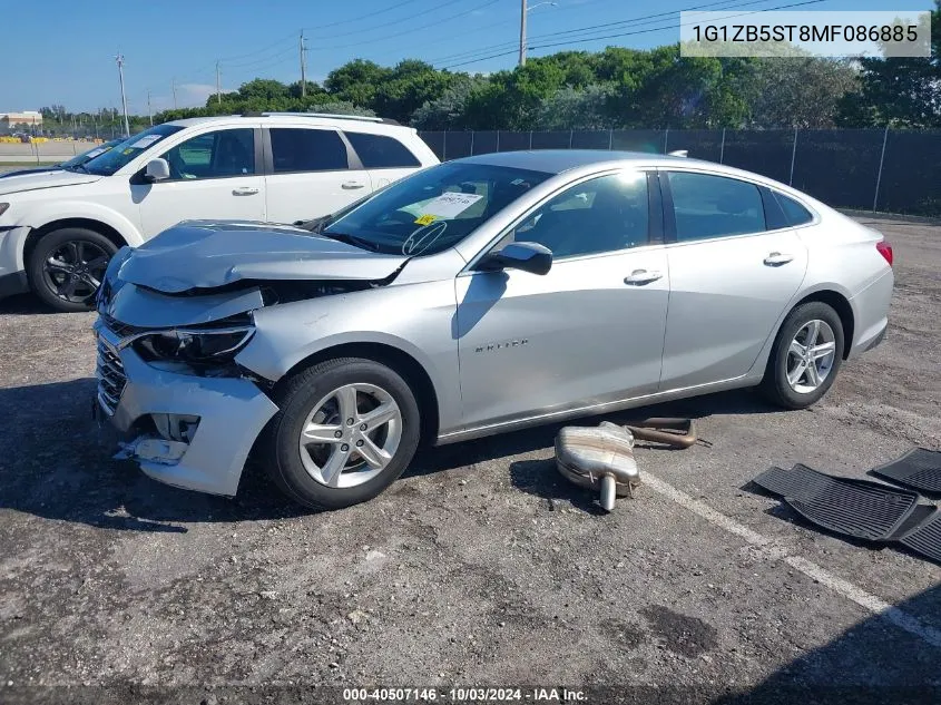 2021 Chevrolet Malibu Fwd Ls VIN: 1G1ZB5ST8MF086885 Lot: 40507146