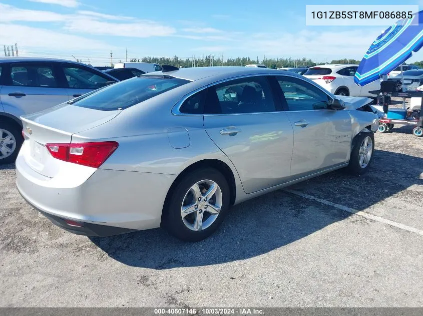 2021 Chevrolet Malibu Fwd Ls VIN: 1G1ZB5ST8MF086885 Lot: 40507146