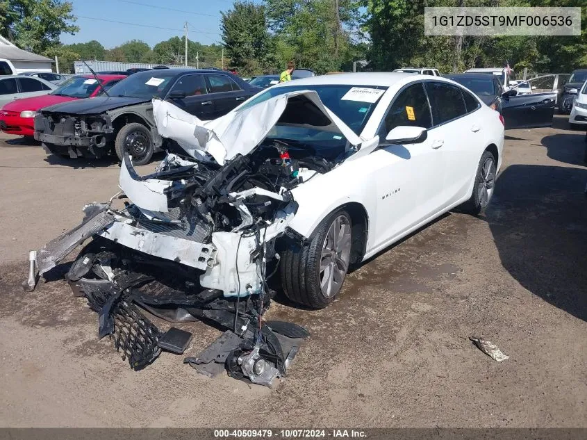 2021 Chevrolet Malibu Lt VIN: 1G1ZD5ST9MF006536 Lot: 40509479