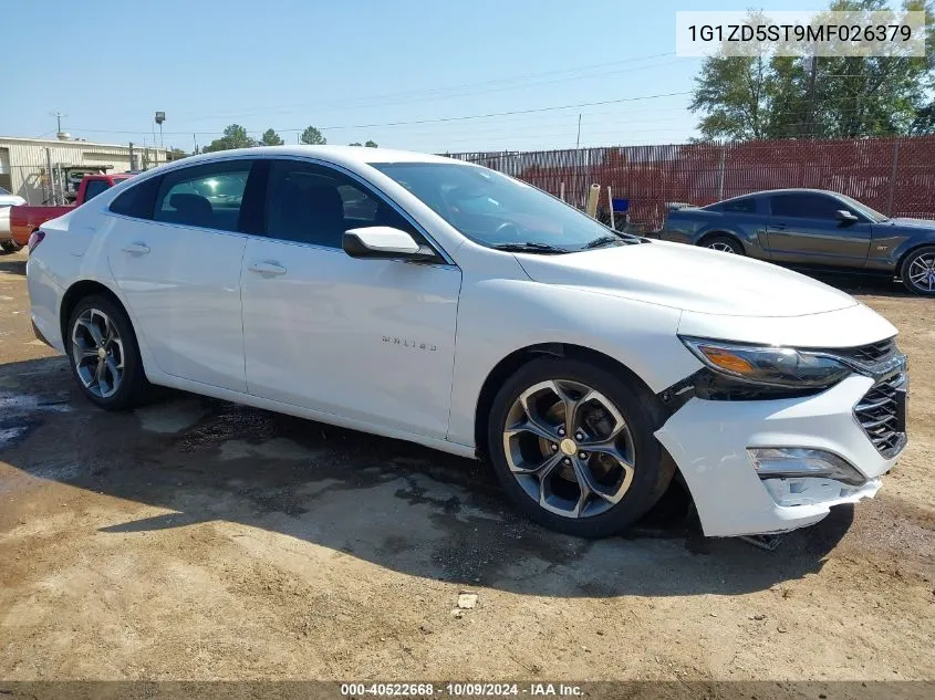 2021 Chevrolet Malibu Fwd Lt VIN: 1G1ZD5ST9MF026379 Lot: 40522668