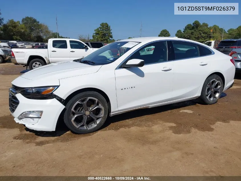 2021 Chevrolet Malibu Fwd Lt VIN: 1G1ZD5ST9MF026379 Lot: 40522668