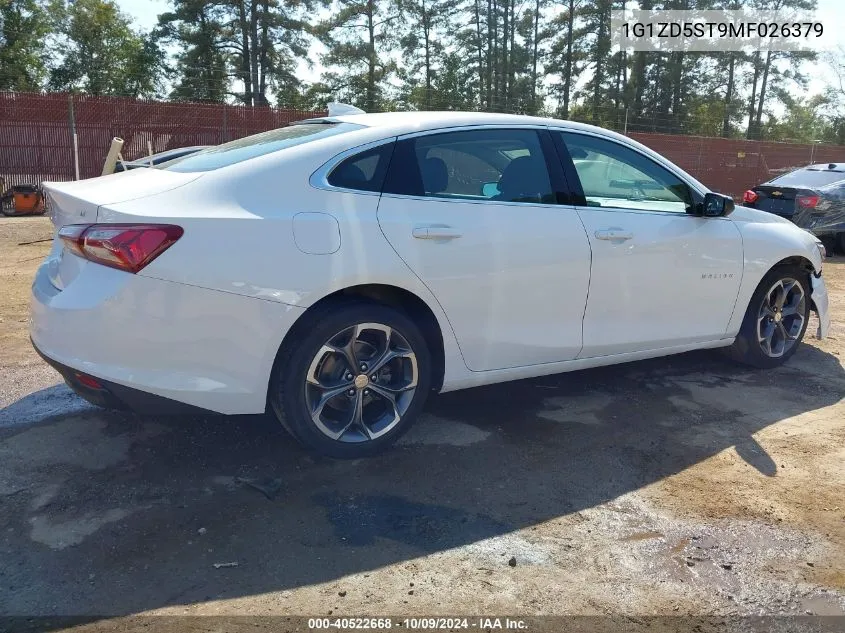 2021 Chevrolet Malibu Fwd Lt VIN: 1G1ZD5ST9MF026379 Lot: 40522668