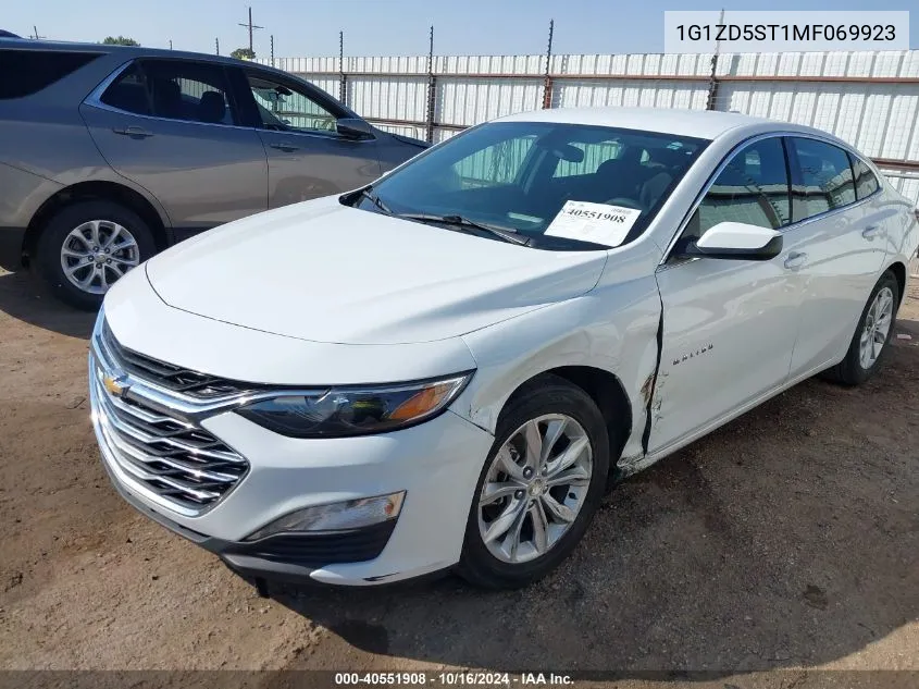 2021 Chevrolet Malibu Fwd Lt VIN: 1G1ZD5ST1MF069923 Lot: 40551908