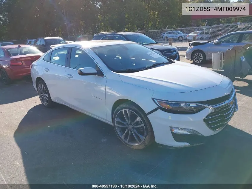 2021 Chevrolet Malibu Fwd Lt VIN: 1G1ZD5ST4MF009974 Lot: 40557198