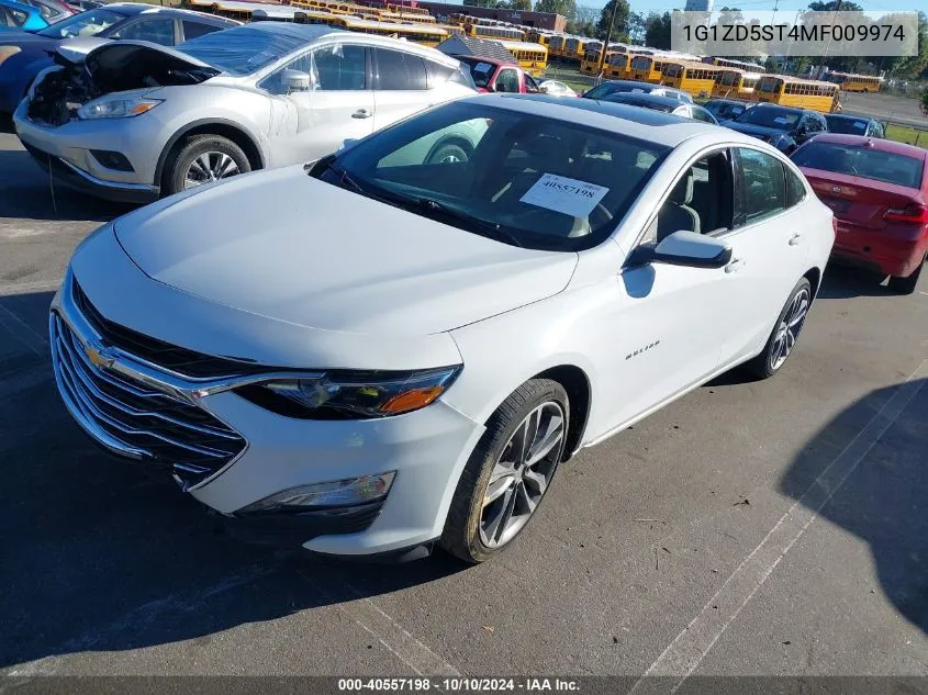 2021 Chevrolet Malibu Fwd Lt VIN: 1G1ZD5ST4MF009974 Lot: 40557198