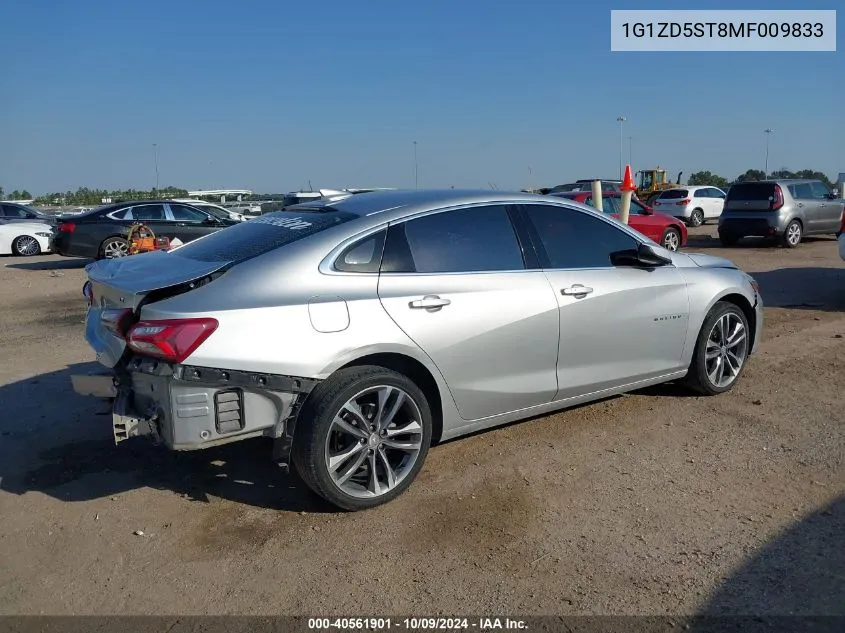 2021 Chevrolet Malibu Fwd Lt VIN: 1G1ZD5ST8MF009833 Lot: 40561901