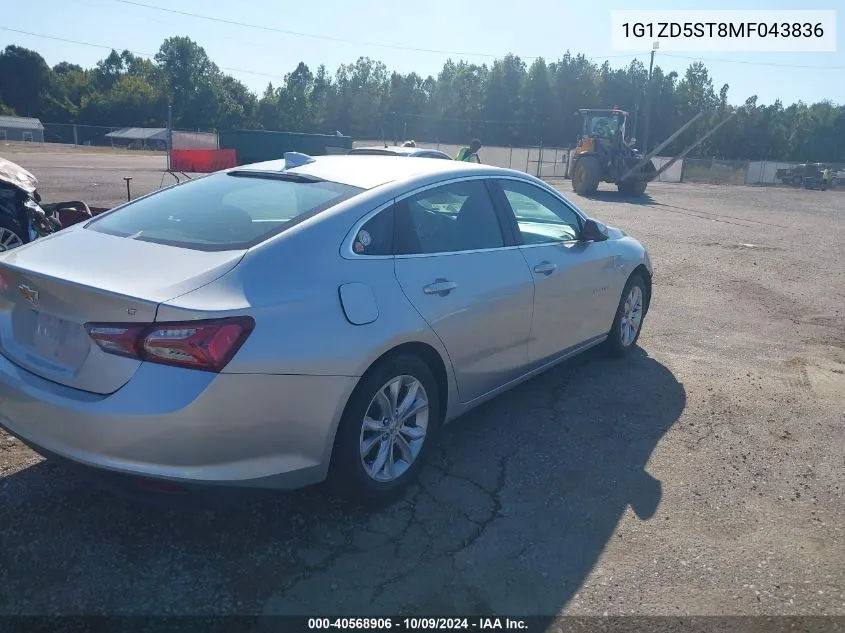 2021 Chevrolet Malibu Fwd Lt VIN: 1G1ZD5ST8MF043836 Lot: 40568906