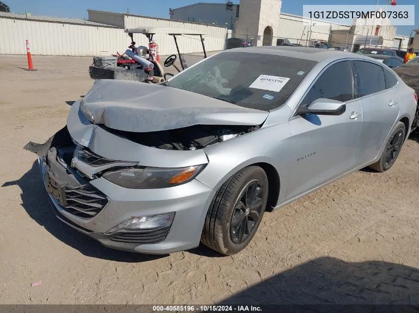 2021 Chevrolet Malibu Fwd Lt VIN: 1G1ZD5ST9MF007363 Lot: 40585196