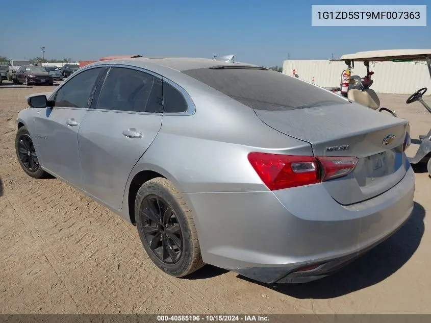 2021 Chevrolet Malibu Fwd Lt VIN: 1G1ZD5ST9MF007363 Lot: 40585196