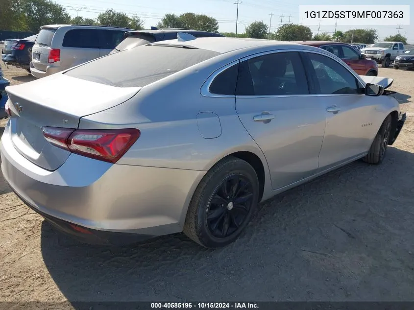 2021 Chevrolet Malibu Fwd Lt VIN: 1G1ZD5ST9MF007363 Lot: 40585196