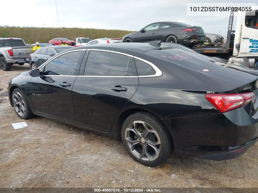 2021 Chevrolet Malibu Fwd Lt VIN: 1G1ZD5ST6MF024055 Lot: 40587518