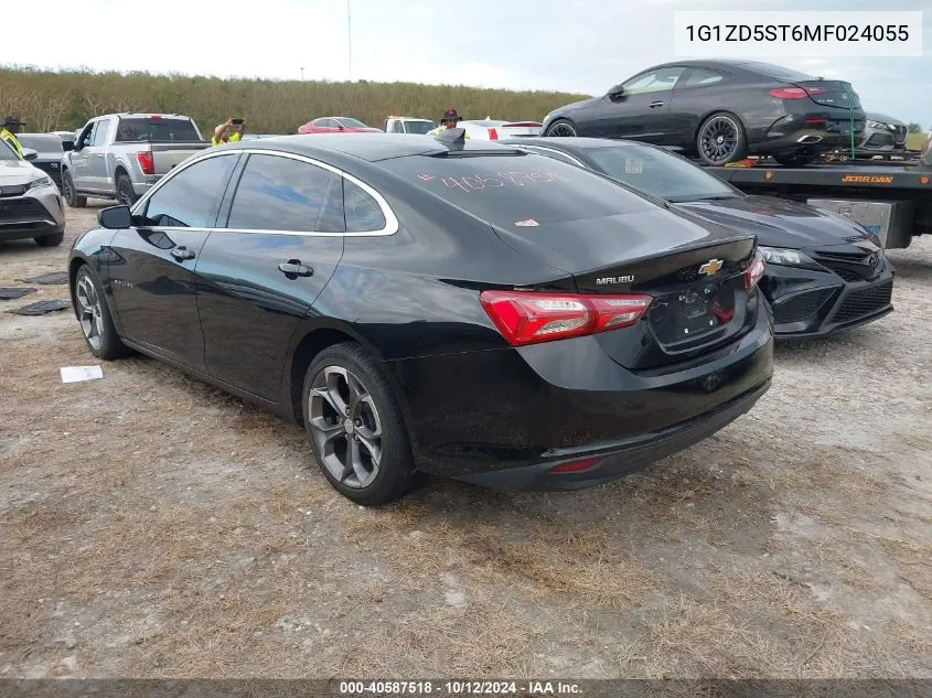 2021 Chevrolet Malibu Fwd Lt VIN: 1G1ZD5ST6MF024055 Lot: 40587518