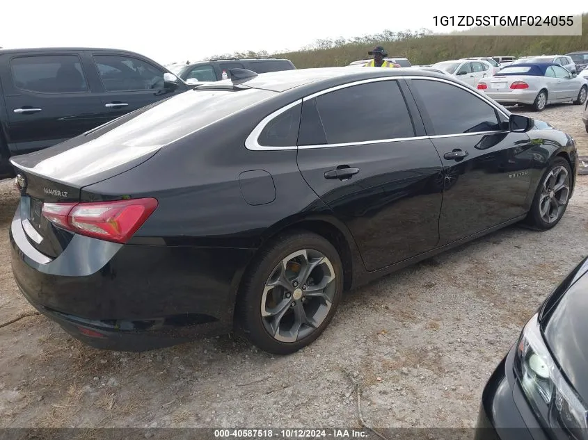 2021 Chevrolet Malibu Fwd Lt VIN: 1G1ZD5ST6MF024055 Lot: 40587518