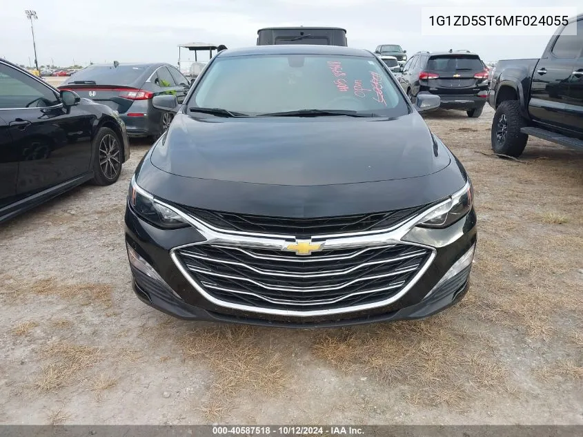 2021 Chevrolet Malibu Fwd Lt VIN: 1G1ZD5ST6MF024055 Lot: 40587518