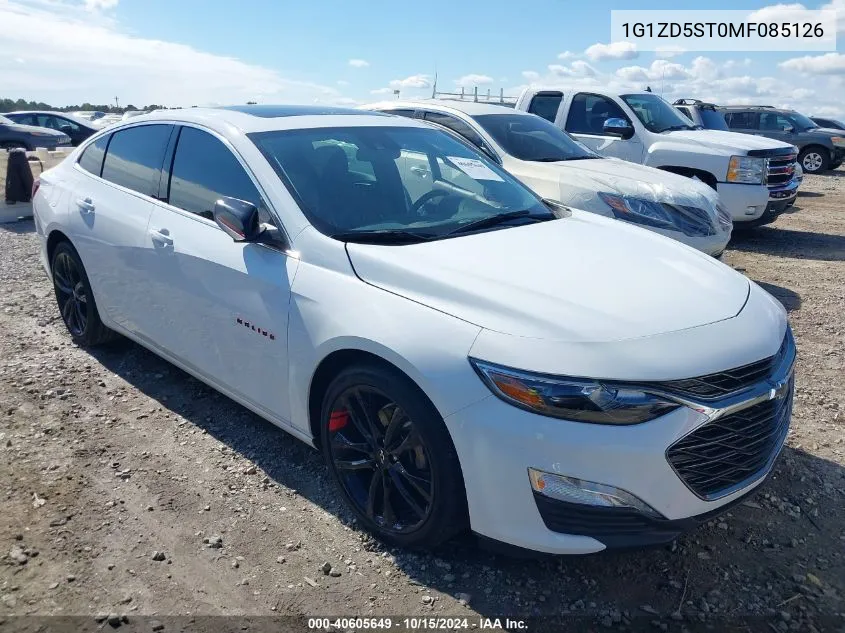 2021 Chevrolet Malibu Fwd Lt VIN: 1G1ZD5ST0MF085126 Lot: 40605649