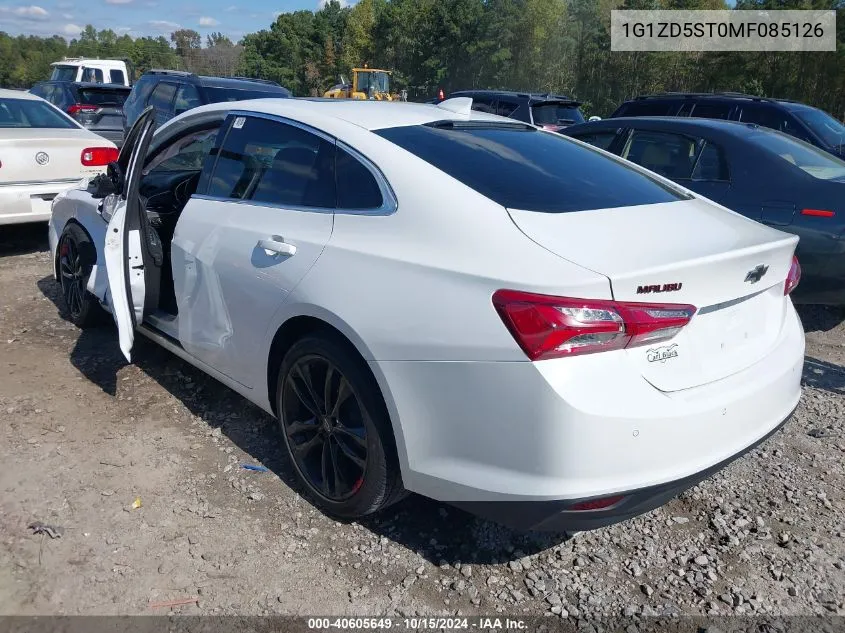 2021 Chevrolet Malibu Fwd Lt VIN: 1G1ZD5ST0MF085126 Lot: 40605649