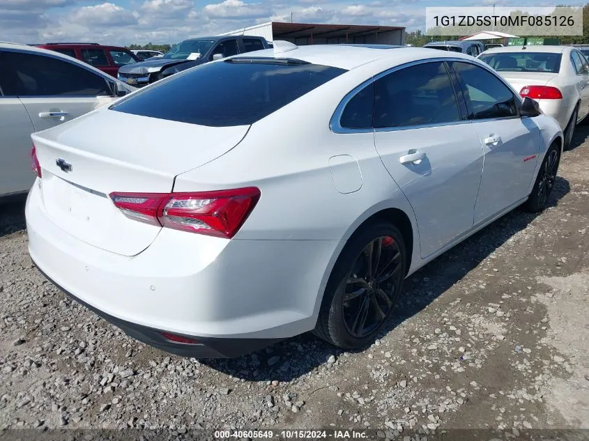 2021 Chevrolet Malibu Fwd Lt VIN: 1G1ZD5ST0MF085126 Lot: 40605649