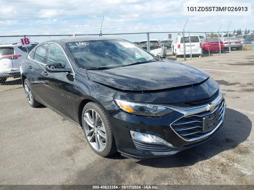 2021 Chevrolet Malibu Fwd Lt VIN: 1G1ZD5ST3MF026913 Lot: 40623354