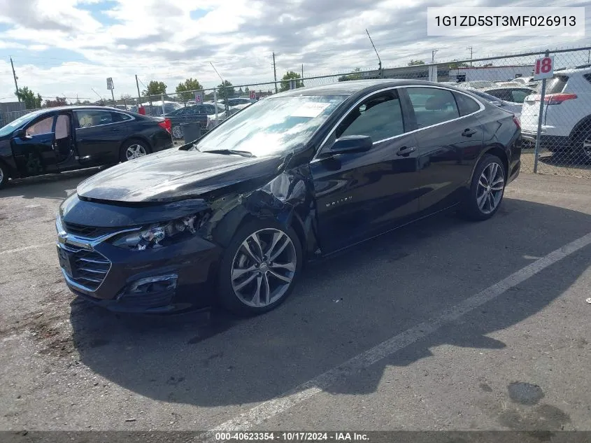 2021 Chevrolet Malibu Fwd Lt VIN: 1G1ZD5ST3MF026913 Lot: 40623354