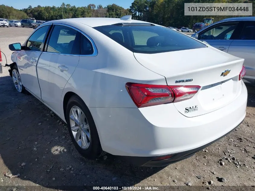 2021 Chevrolet Malibu Fwd Lt VIN: 1G1ZD5ST9MF034448 Lot: 40640103