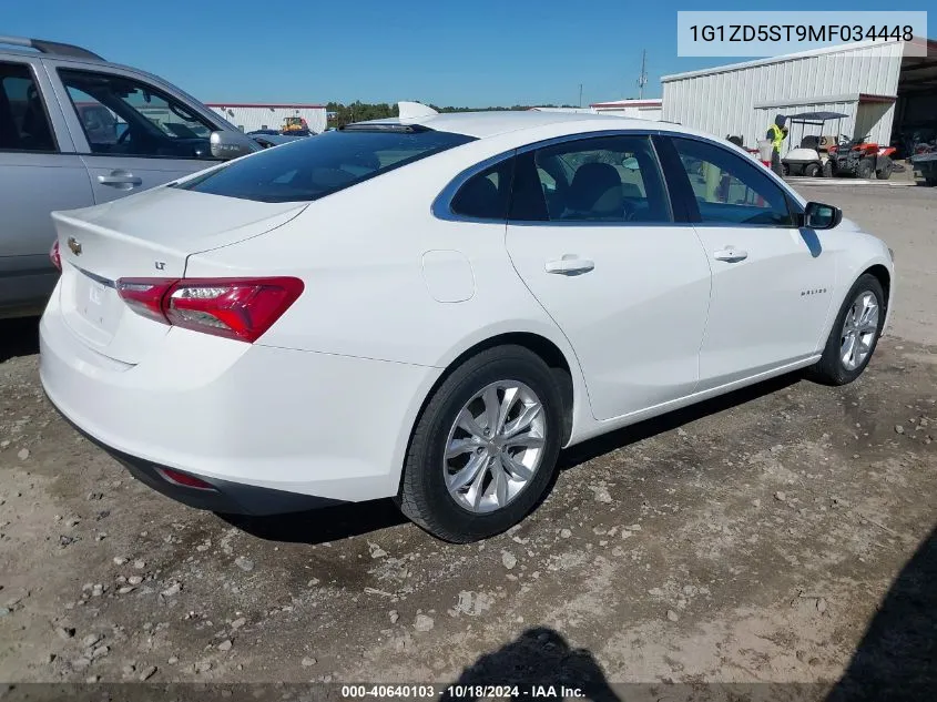 2021 Chevrolet Malibu Fwd Lt VIN: 1G1ZD5ST9MF034448 Lot: 40640103