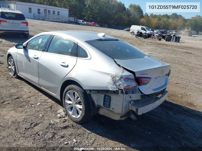 1G1ZD5ST9MF025720 2021 Chevrolet Malibu Fwd Lt