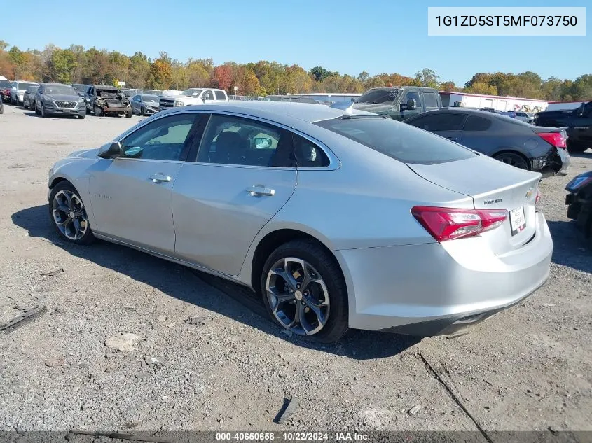 2021 Chevrolet Malibu Fwd Lt VIN: 1G1ZD5ST5MF073750 Lot: 40650658