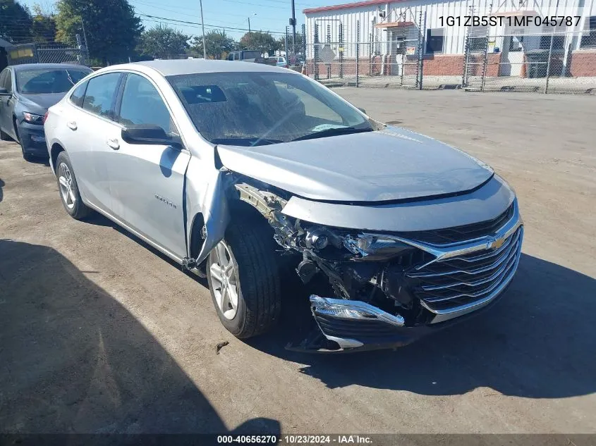 2021 Chevrolet Malibu Fwd Ls VIN: 1G1ZB5ST1MF045787 Lot: 40656270