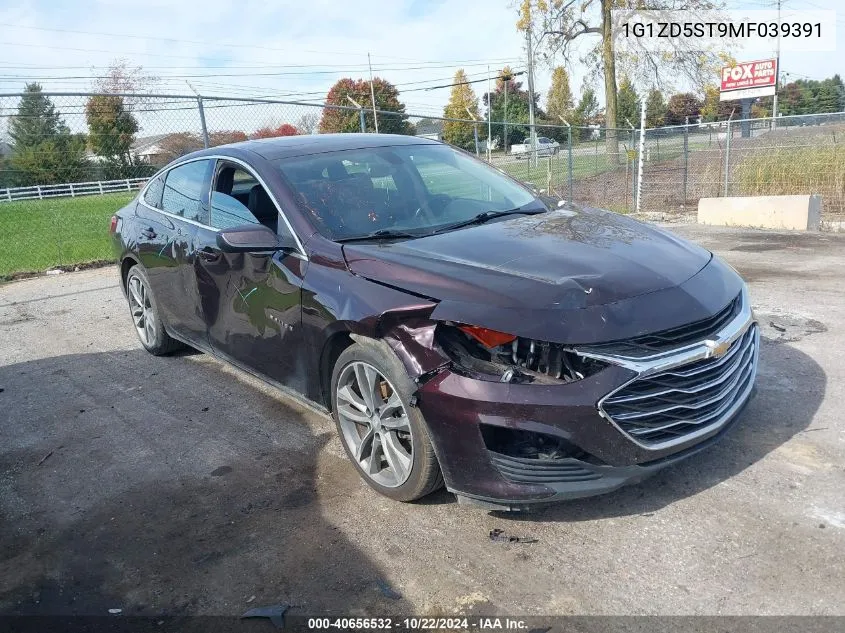 2021 Chevrolet Malibu Fwd Lt VIN: 1G1ZD5ST9MF039391 Lot: 40656532