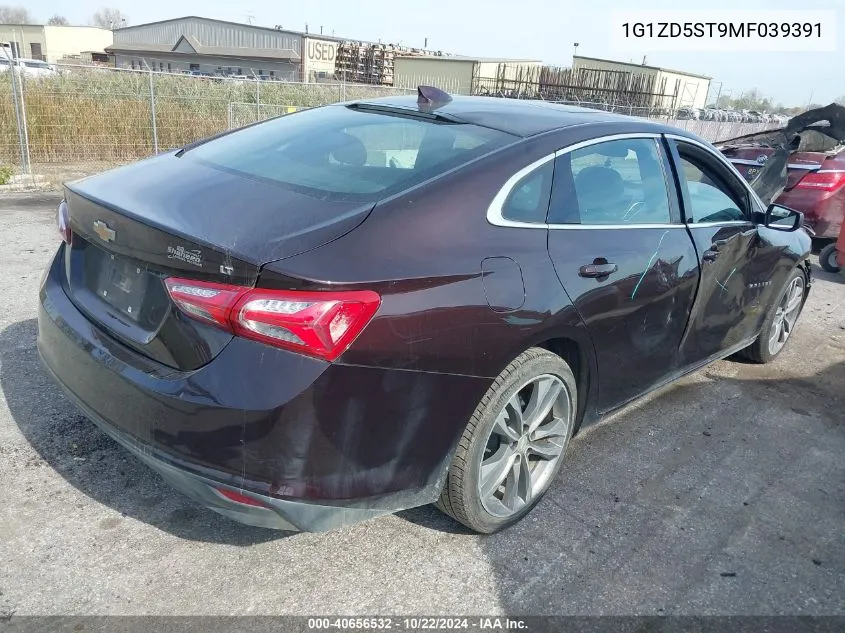 2021 Chevrolet Malibu Fwd Lt VIN: 1G1ZD5ST9MF039391 Lot: 40656532