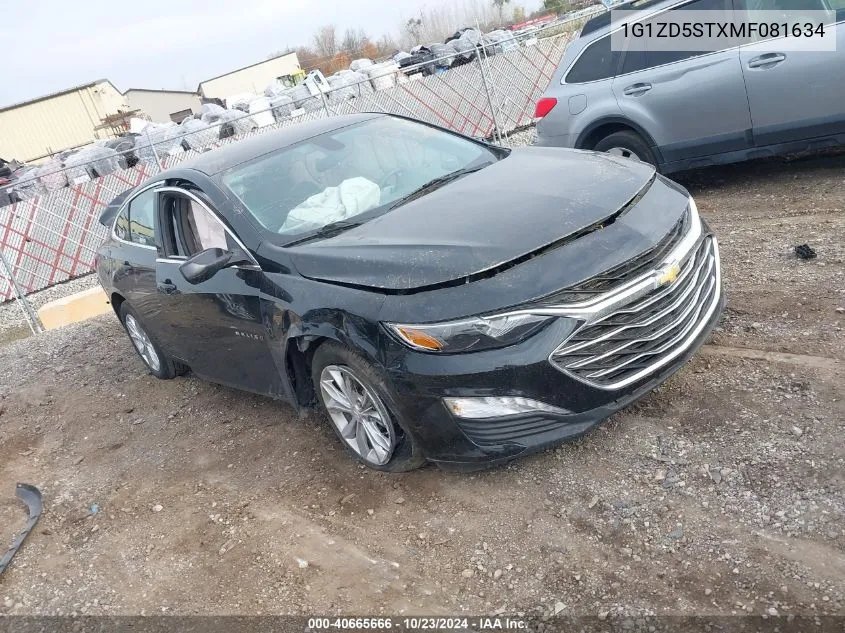 2021 Chevrolet Malibu Fwd Lt VIN: 1G1ZD5STXMF081634 Lot: 40665666