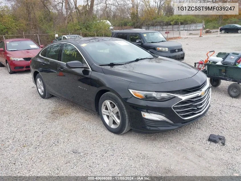 2021 Chevrolet Malibu Fwd 1Fl VIN: 1G1ZC5ST9MF039247 Lot: 40686089