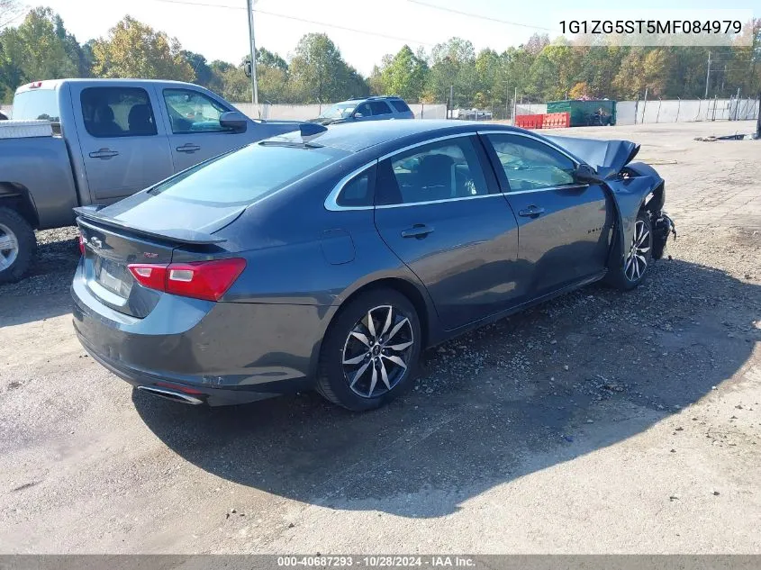 2021 Chevrolet Malibu Fwd Rs VIN: 1G1ZG5ST5MF084979 Lot: 40687293