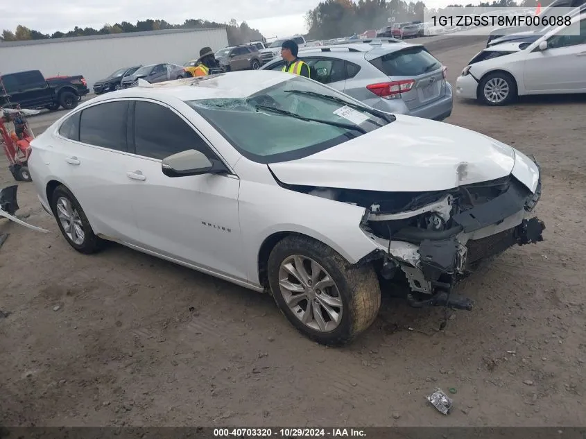 2021 Chevrolet Malibu Fwd Lt VIN: 1G1ZD5ST8MF006088 Lot: 40703320