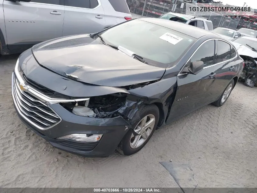 2021 Chevrolet Malibu Fwd Ls VIN: 1G1ZB5ST0MF049488 Lot: 40703666