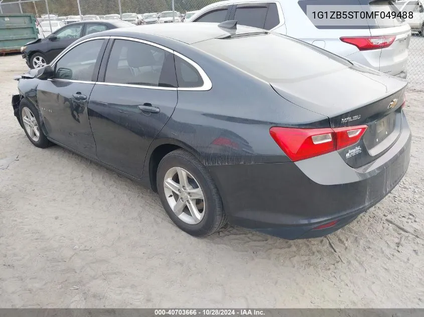 2021 Chevrolet Malibu Fwd Ls VIN: 1G1ZB5ST0MF049488 Lot: 40703666