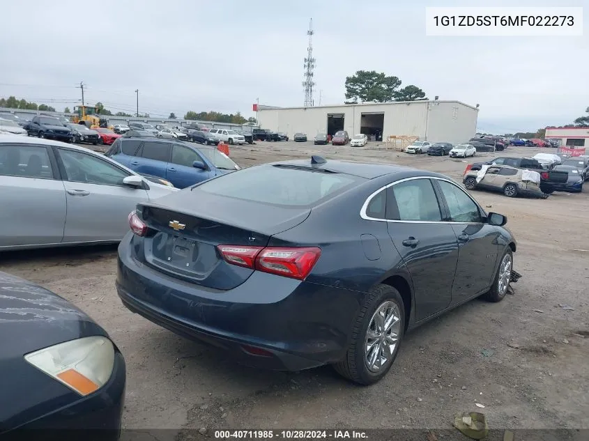 2021 Chevrolet Malibu Fwd Lt VIN: 1G1ZD5ST6MF022273 Lot: 40711985