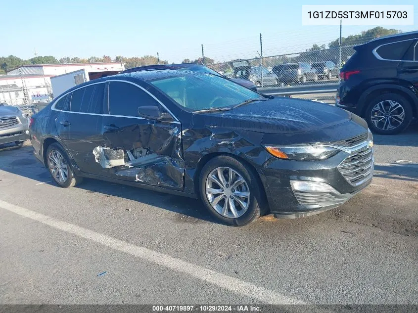 2021 Chevrolet Malibu Fwd Lt VIN: 1G1ZD5ST3MF015703 Lot: 40719897