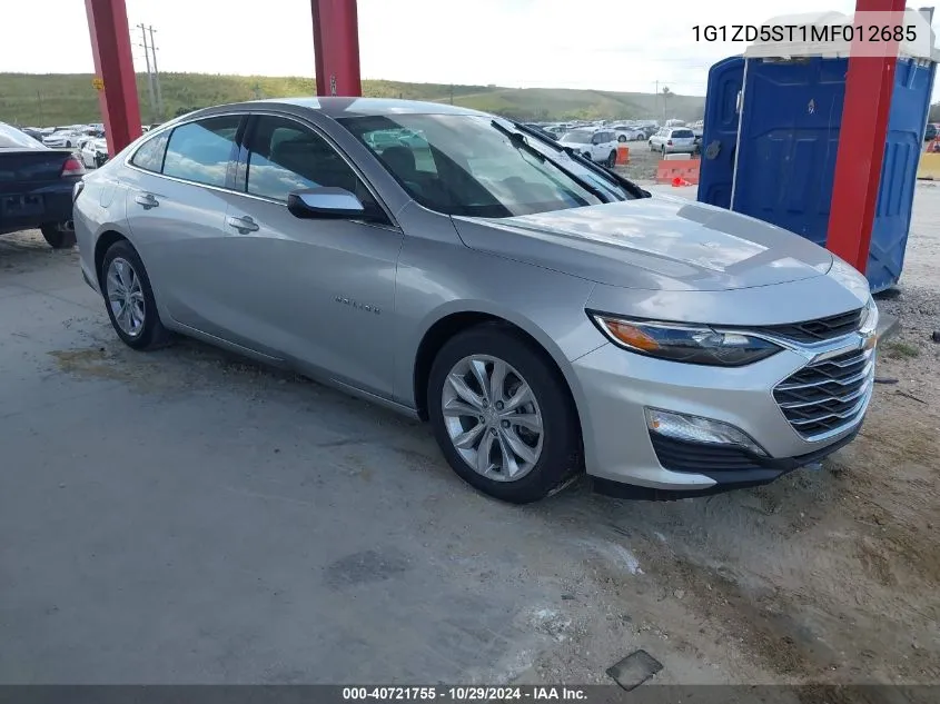 2021 Chevrolet Malibu Fwd Lt VIN: 1G1ZD5ST1MF012685 Lot: 40721755